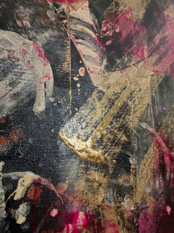 Image 1 of Walter Geraci - Abstracto rosa y dorado