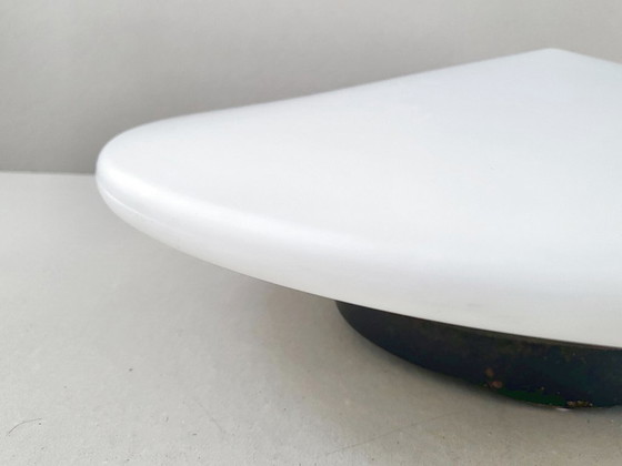 Image 1 of Vintage 1960s ceiling or wall light, opal glass & steel, DLG Disderot J.A. Motte