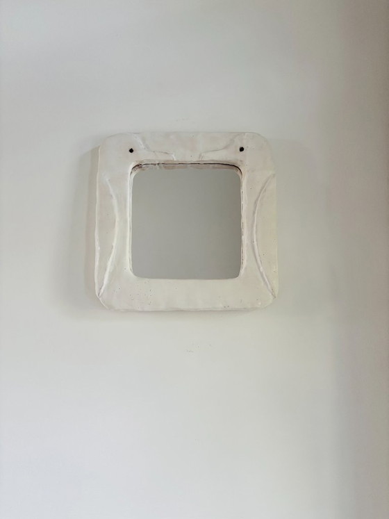 Image 1 of Espejo de cerámica francés contemporáneo diseñado por Renzo Maar.