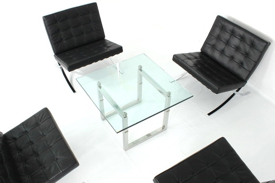 Image 1 of as new, Peter Ghyczy T29 "Biri" Coffee Table / Table basse, nouveau plateau en verre, cadre en acier inoxydable