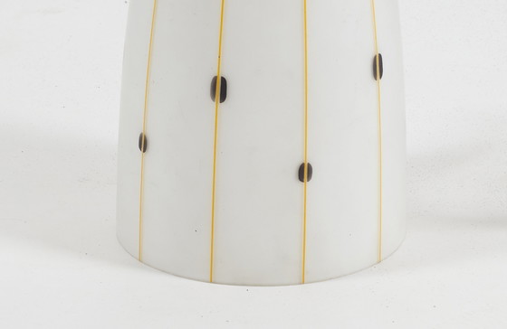 Image 1 of Jaren 50, Fifties, Mid Century Melkglazen Hanglamp