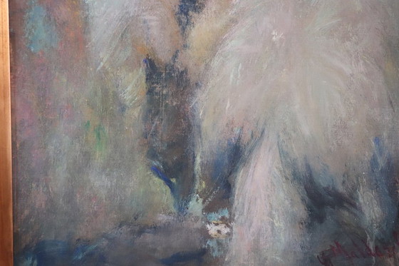 Image 1 of Olieverfschilderij op canvas, Portret van een jonge vrouw, Italië Gesigneerd en gedateerd 1917