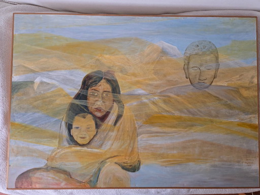 beautiful painting, Himalaya, acrylic on panel