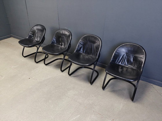 Image 1 of Gastone Rinaldi Esszimmerstühle „Pascale“, 1970er Jahre – 4er-Set