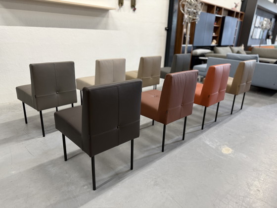 Image 1 of 8 Gelderland 7714 Sedia Button Sedia di design in pelle