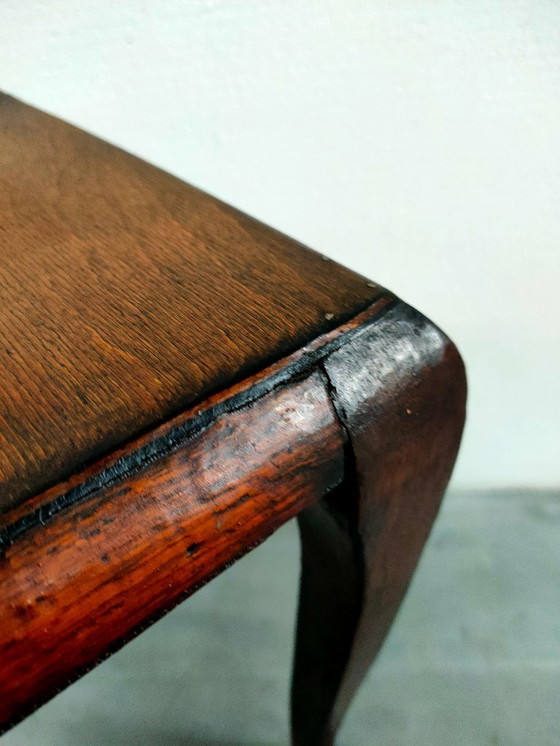 Image 1 of Antique 'Chippendale style' side table/coffee table (convertible leg style)