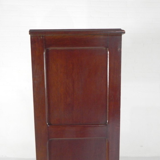 Image 1 of Eiken rolluikkast met 2 luiken, 148 cm hoog, jaren 20