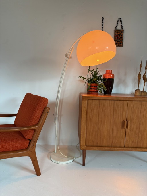 Vintage Adjustable Arc Lamp, Solken Leuchten '70 – vloerlampen, Plastic, Metal