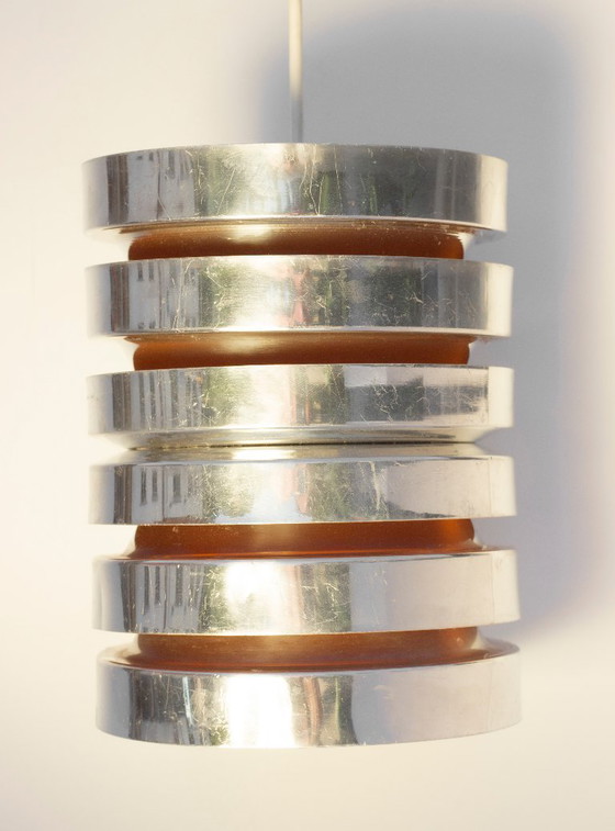 Image 1 of Carl Thore Granhaga Metallindustri Stapelpendelleuchte, skandinavisch, 1970er Jahre