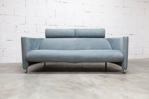 "Negresco" Sofa, designed by Bernard Massot for Neology France, in moiré velvet