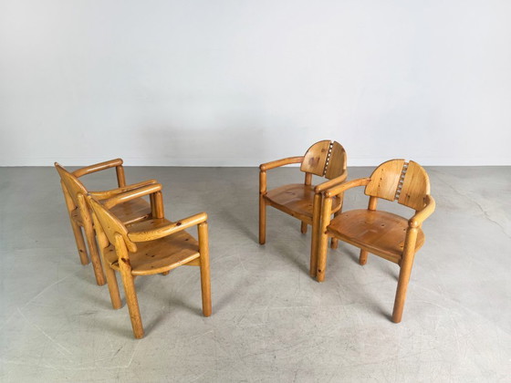 Image 1 of Set di 4 sedie originali Rainer Daumiller del Medioevo con braccioli