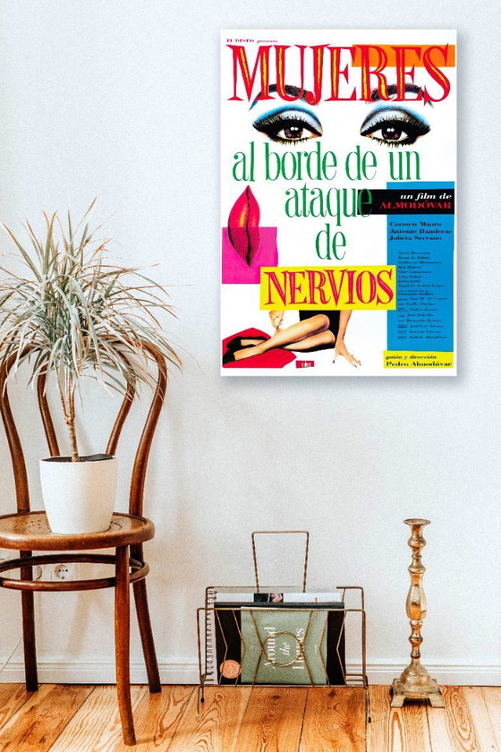 Image 1 of Donne sull'orlo di una crisi di nervi - film cult di Pedro Almodóvar del 1988 - 70 x 100 cm