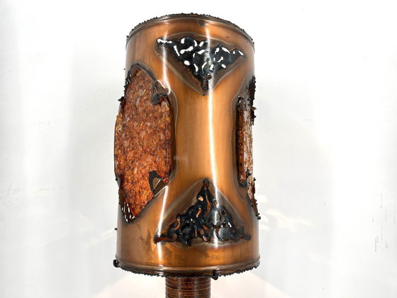 Image 1 of XL tafellamp van Potterie D'Accolay, jaren 70.