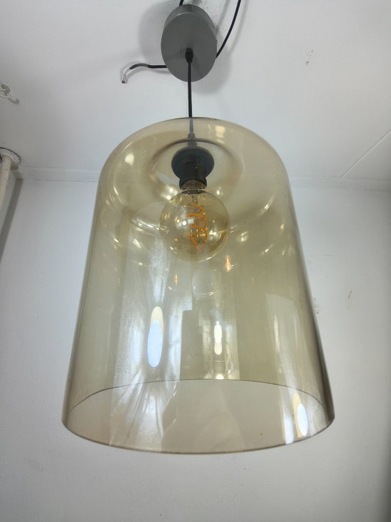 Image 1 of Pendant lamp with amber-colored glass