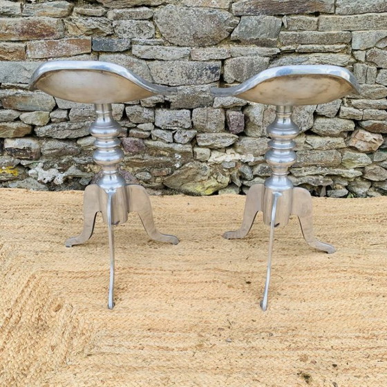 Image 1 of Coppia di sgabelli in alluminio