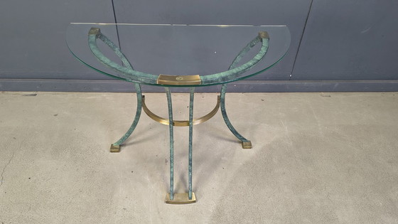 Image 1 of Vintage brass and metal console, 1970s - France