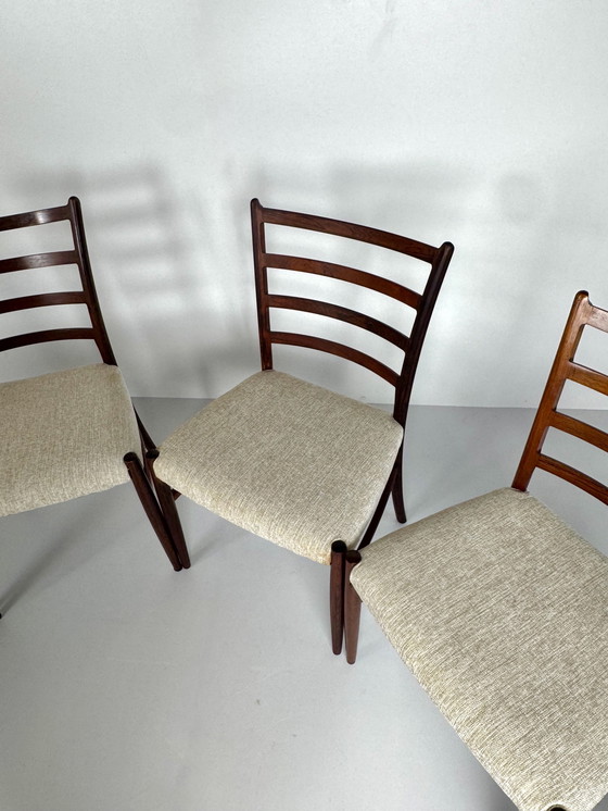 Image 1 of Set mit 8 Esszimmerstühlen aus Palisanderholz von Johannes Andersen – Schou Andersen Møbelfabrik