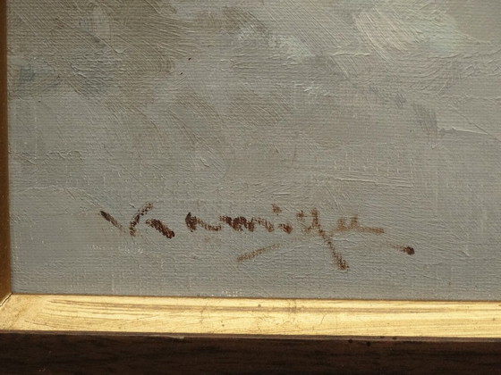 Image 1 of Winterlight in Japan, winter evening, Japanese village in the snow