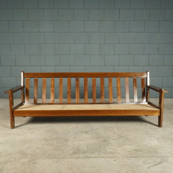 Image 1 of Vintage Scandinavische driezitsbank – in stijl van Asko Finland – jaren 60