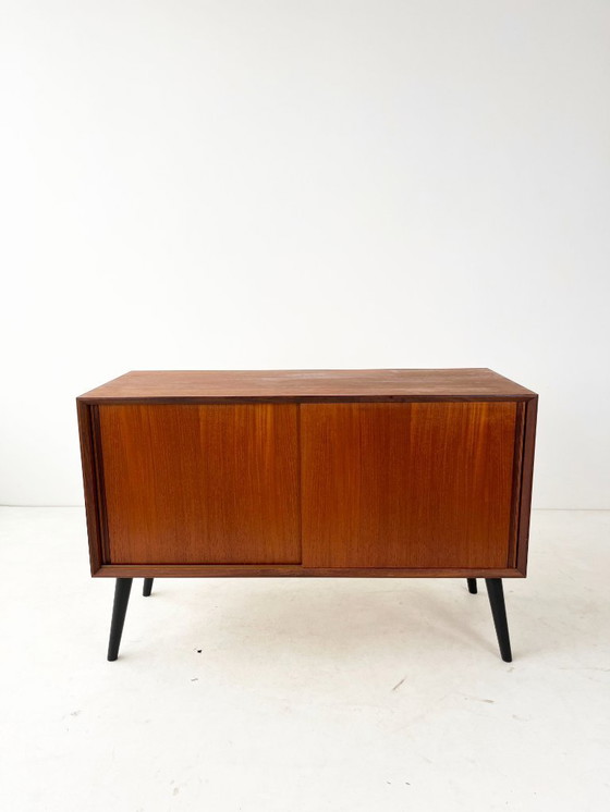 Image 1 of Mobiletto scorrevole in teak vintage