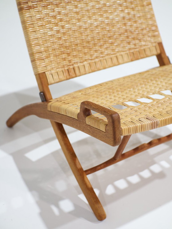 JH512 Folding Chair Hans J. Wegner oak rattan Johannes Hansen – Hans Wegner, Armchairs, Wood, Vintage (photo 11 of 19)