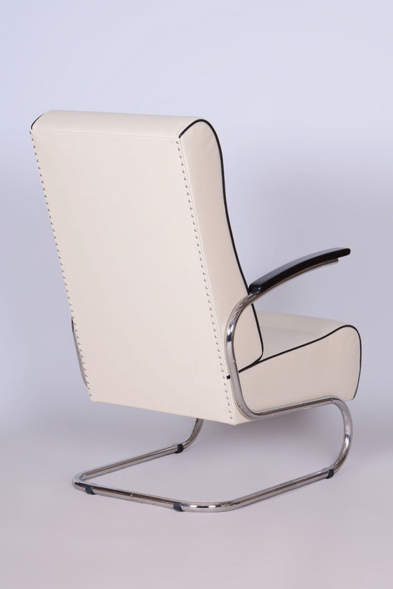 Gerestaureerde Bauhaus-fauteuil, van Mücke-Melder, nieuwe bekleding, Tsjechisch, jaren dertig – Metal (photo 11 of 11)