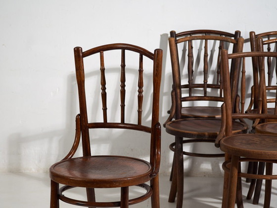 Sedie antiche stile caffè parigino (c.1920). Set di 6 pezzi #3 – Sedie da pranzo, Wood (photo 14 of 40)