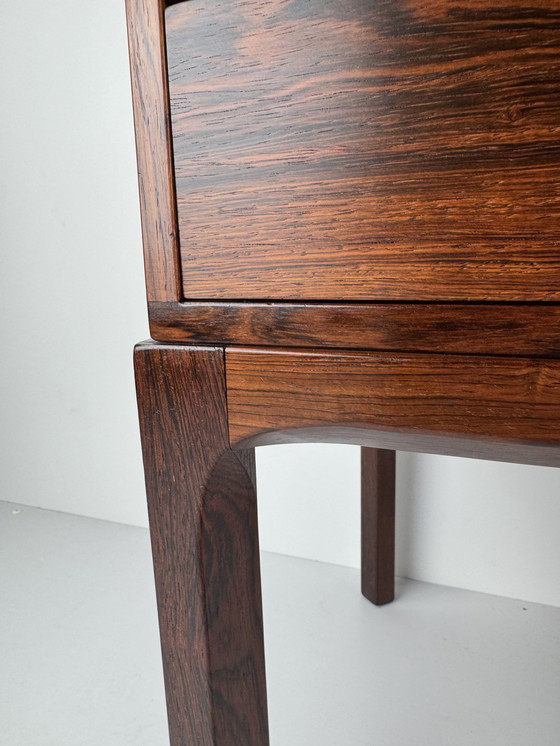 Image 1 of Aksel Kjersgaard Model 394 dressoir + Model 168 spiegel – zeldzame bijpassende set in prachtig palissanderhout