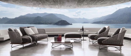 Fauteuils de salon Minotti Rivera, grand format, 4 pièces disponibles, modèles d'exposition
