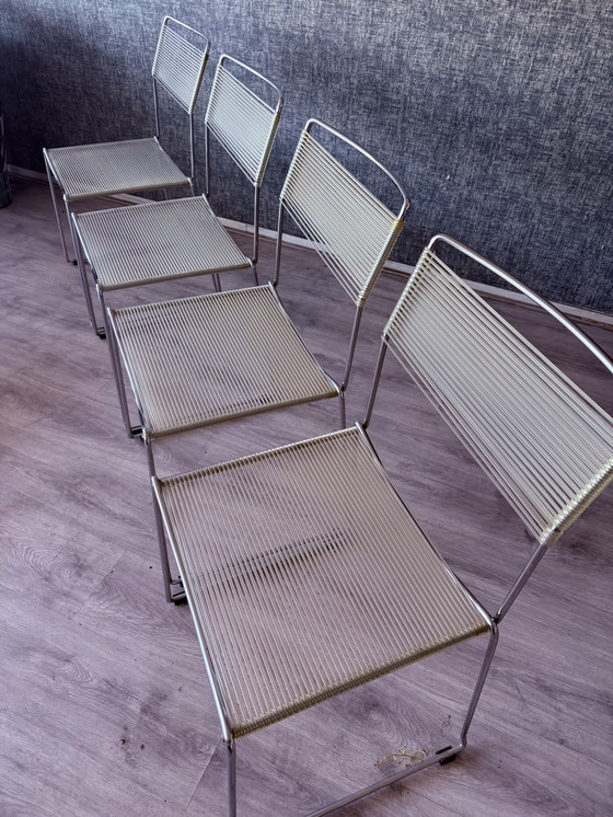 Image 1 of 4x Spaghettistoelen van Giandomenico Belotti voor Alias, ca.80s