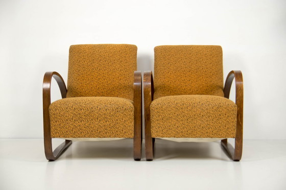 Image 1 of Satz von zwei Sesseln H70 von Jindrich Halabala, 1930er Jahre