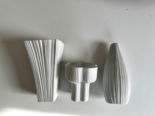 3 Rosenthal Studio-Linie pleated vase Martin Freyer