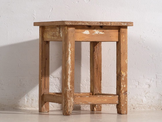 Comodino vintage in legno di pino, Europa centrale, circa 1930, Tavolini, Marrone, Rustic (foto 11 di 19)