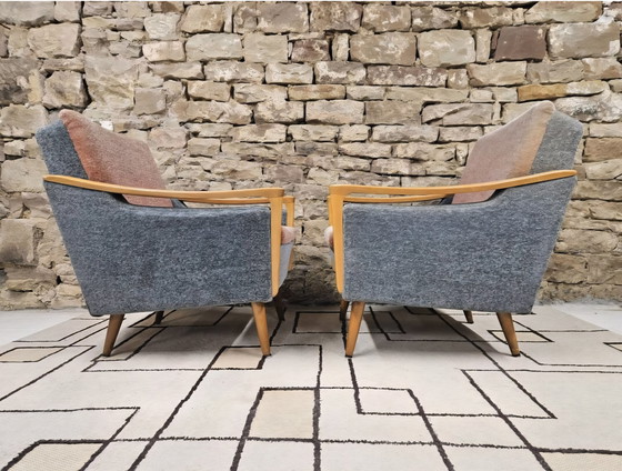 Image 1 of Pair of bicolor armchairs 1960