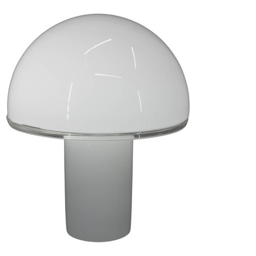 Grande lampe de table ou lampadaire en verre opalin italien de Fontana Arte, années 2010