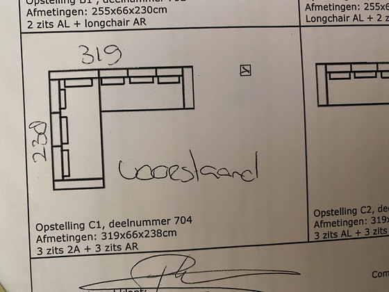 Image 1 of Canapé d'angle Montel Tristan en tissu marron