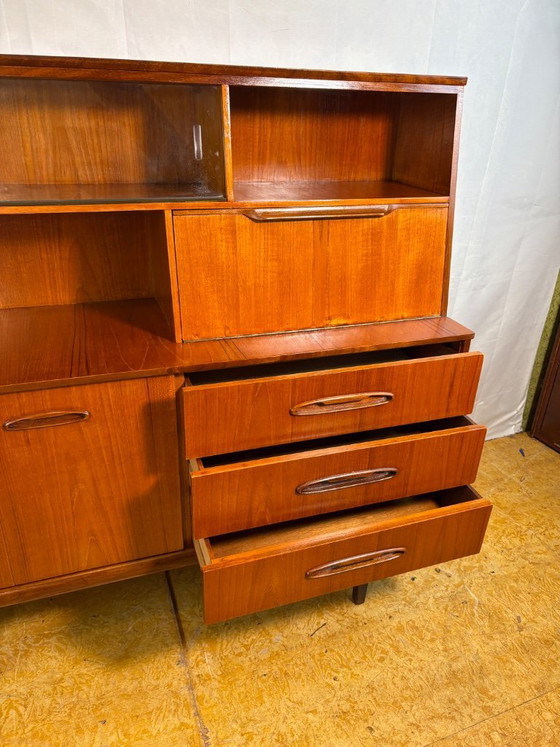 Image 1 of Mid Century Retro Teak Sideboard / Highboard by Jentique Circa 1960  A fantastic mid century modern teak sideboard / highboard b