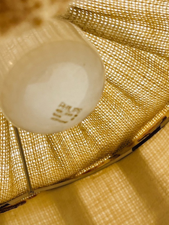 Image 1 of Scandinavian pendant light made of wood and jute canvas