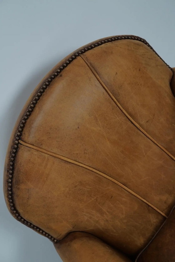 Image 1 of Vintage Nederlandse Cognackleurige Leren Clubfauteuil