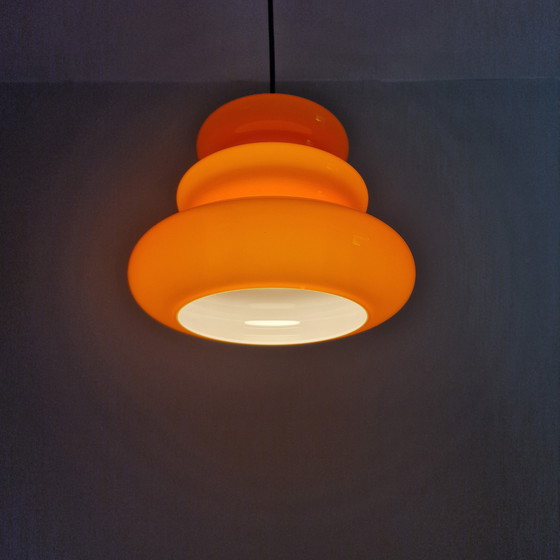 Image 1 of Vintage Pendant Lamp by Peill and Putzler, Germany, 1960. Model AH 1. Orange.