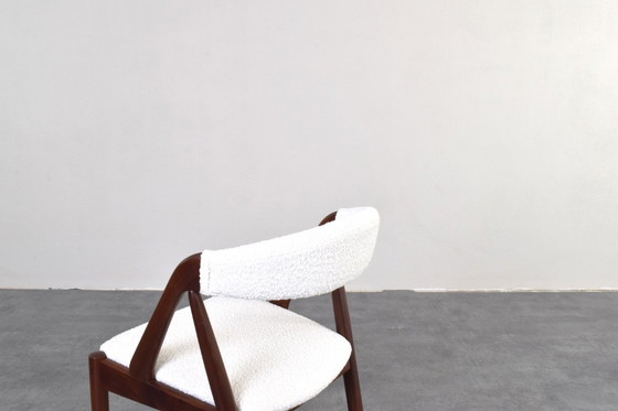 Image 1 of Mid-Century Teak & Boucle Chairs Model 31 by Kai Kristiansen for Schou Andersen, 1960s, Set of 4