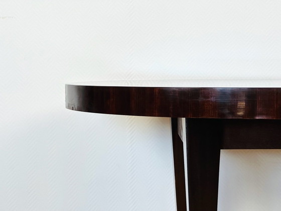 Image 1 of Ovale Art Deco eettafel van palissanderhout, Frankrijk, 1940