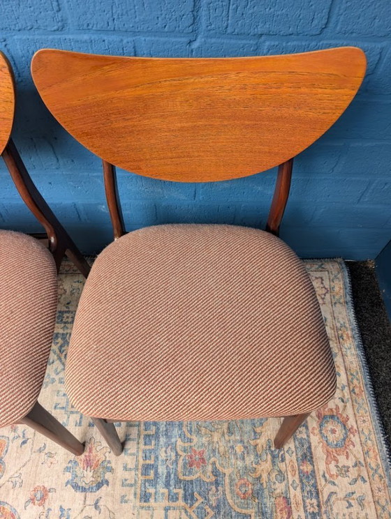 Image 1 of 4 chaises danoises vintage, années 1960