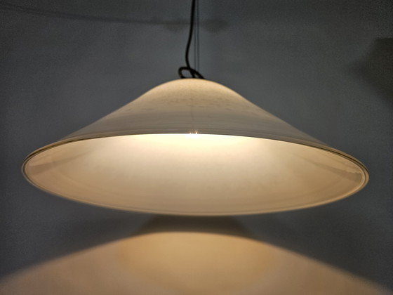 Image 1 of Italiaanse Hanglamp met gewolkt glas