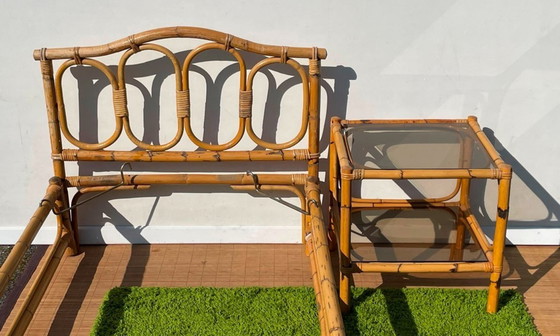 Image 1 of Letto vintage in bambù anni '70