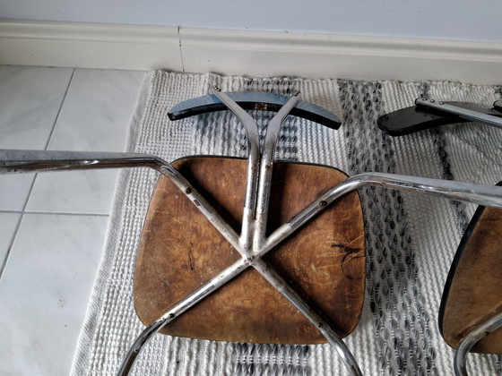 3 chaises de cuisine vintage en Formica J 50/60 – Chaises de salle à manger, Metal, Wood (photo 9 of 11)