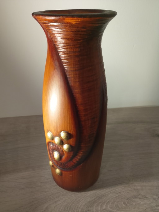 Rare Art Deco vase by Gustave De Bruyn (Dives, Lille), model 07079