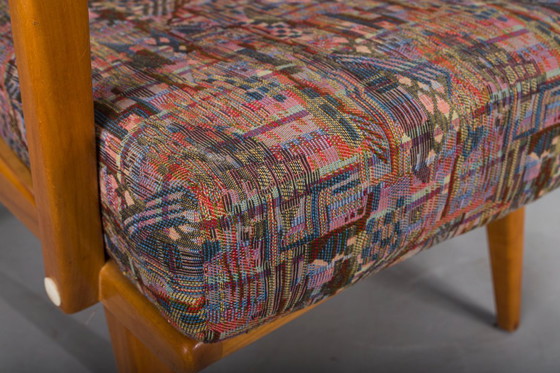 Image 1 of Poltrone vintage in ciliegio e lana di Knoll Antimott, anni '50-'60, set di 2