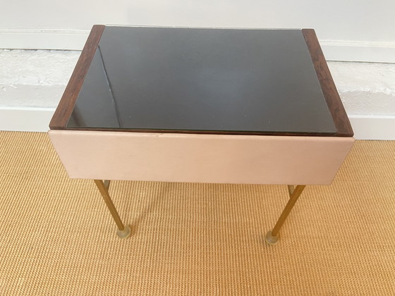 Image 1 of Paar Chevets aus Palisander und Leder, Italien, 1960