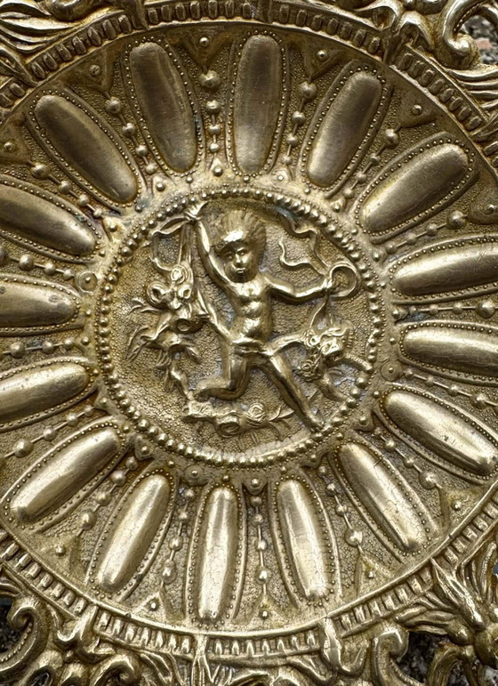 Large brass Art Nouveau fruit bowl (photo 3 of 6)